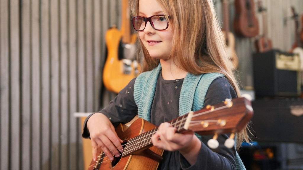 Little Girl with her Uke